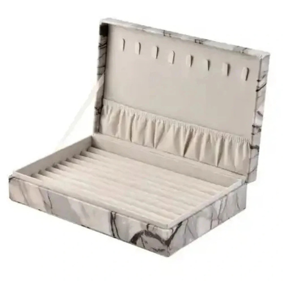 Marbled Unisex Anti Tarnish Lining Jewelry Box. NWT - Picture 1 of 6